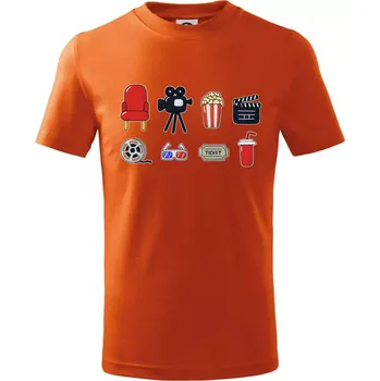 Filmové triko - Tričko dětské bavlněné - 134 cm/8 let ( Oranžová )
