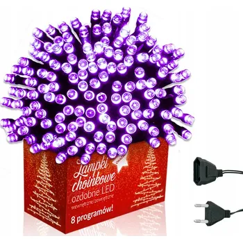 Vánoční dekorace Vánoční osvětlení na stromeček LED 200 FIALOVÁ