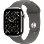 Apple Watch Series 11 GPS + Cellular 42mm Natural Titanium Case with Stone Grey Sport Band - M/L (MF8N4MP/A)