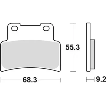 Brzdová destička brzdové destičky, BRAKING (sintrovaná směs CM55) 2 ks v balení M501-232