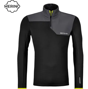 Pánská mikina Technická mikina ORTOVOX Fleece Light Zip Neck black raven XL 2026 - Odesíláme do 24 hodin