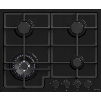 Varná deska Plynová varná deska Kernau KGH6423TCI Matt Black 4 hořáky 61cm černá matná