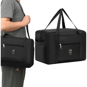 DUŻA POJEMNOŚĆ TORBA PODRÓŻNA BAGAŻ PODRĘCZNY SPORTOVNÍ ČERNÁ CESTOVNÍ TAŠKA VELKÁ 41X30X17CM