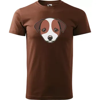 Sablio Tričko s potiskem pro milovníky psů Jack Russell teriér - hnědé S