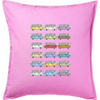Polštář Dovolená obytňákem - Polštář 50x50 - 50x50 - Pouze potah ( Růžová )