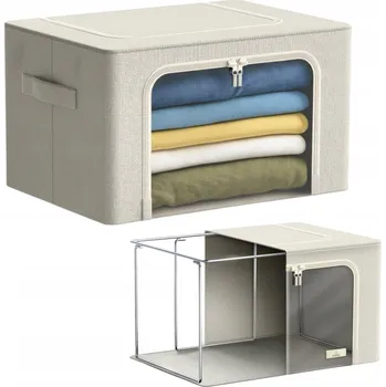 Úložný box OBAL KONTEJNER KRABIČKA NA OBLEČENÍ PŘIKRÝVKY DEKY S ROŠTEM