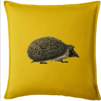 Polštář Ježek kresba - Polštář 50x50 - 50x50 - Pouze potah ( Žlutá )