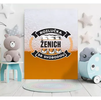 Plechová cedule Sablio Dárková cedulka Rozlučka se svobodou ženicha: 30x40 cm