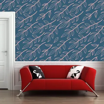 Tapeta Sablio Tapeta Růžové malované lístky - 125x75 cm