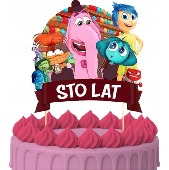 Obraz ZÁPICH DO DORTU Narozeninový Topper Sto Let V HLAVĚ SE NEVEJDE POSTAVIČKY