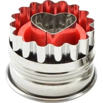 Vykrajovátko Dortisimo Perfect Home vypichovač se středem Srdíčko ve vroubkovaném kolečku