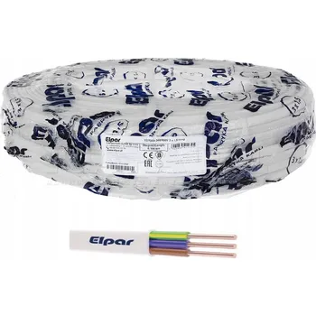 elektrický kabel Plochý elektrický kabel instalační YDYp Elektrokabel 3 x 1,5