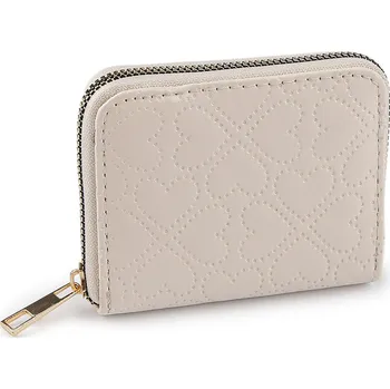 Peněženka Dámská / dívčí peněženka srdce 9x11 cm, velké, 1 krémová nejsvět.