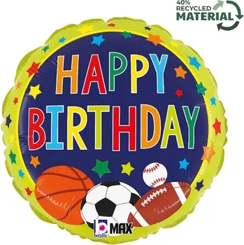 Fóliový balonek Multi-Sports Birthday – 35×35 cm