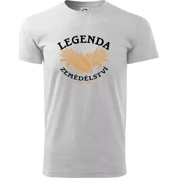 Legenda zemědělství - Triko extra velké (5-8XL) - 6XL ( Světlešedý Melír )