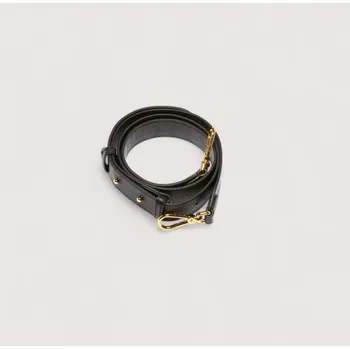 Kabelka COCCINELLE EMBROIDERY LOGO KOŽENÝ POPRUH NOIR AW25