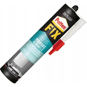 Průmyslové lepidlo Montážní lepidlo Pattex Fix na zrcadla, panely, voděodolné, bílé, silné, 440 ml