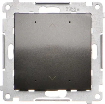 vypínač Tlačítko žaluzií skupinové, s LED podsvětlením, pro vzdálené, Simon 54 DEZ1G.01/48, antracitová metalizovaná