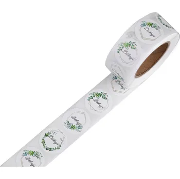 samolepka Papírové samolepky Děkuji Ø25 mm