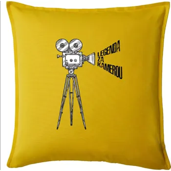 Polštář Legenda za kamerou - Polštář 50x50 - 50x50 - Pouze potah ( Žlutá )