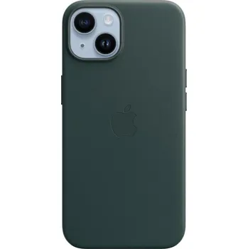 Pouzdro na mobilní telefon Apple kožený kryt Leather Case MagSafe pro Apple iPhone 14, forest green