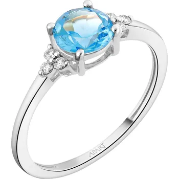 Prsten Prsten z bílého zlata s brilianty a topazem - ryzost 585 - 189.352