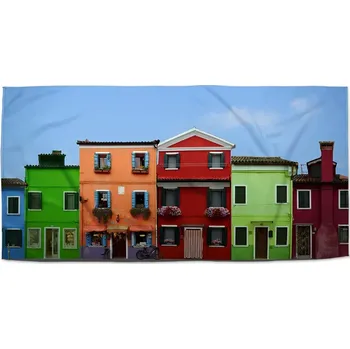 Osuška Sablio Ručník Domky - 50x100 cm
