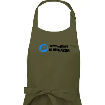 Kuchyňská zástěra Každý má právo na můj názor - Dámská zástěra na vaření - Univerzální velikost ( Khaki )