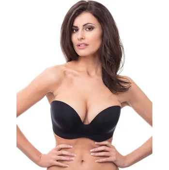 Podprsenka Dámská hladká podprsenka bez ramínek Wonderbra ULTIMATE STRAPLESS BRA - Wonderbra - černá, 90 F i454_WB00032D-001-90F