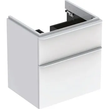 Koupelnový nábytek Skříňka pod umyvadlo GEBERIT SMYLE SQUARE 58,4x47x61,7 cm, 2 zásuvky, lesklá bílá