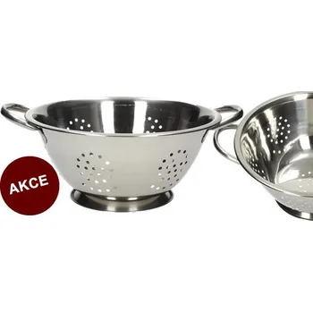 Cedník a síto Nerezový cedník s oušky a dnem 24cm