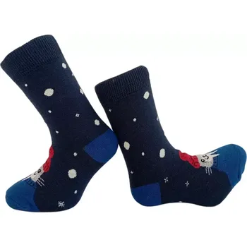 Dětské froté ponožky Mrož - 24-28 / tmavě modrá