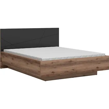 Postel Dvojlůžko 160 s úložným prostorem do ložnice Forn - Black Red White - BRW Dub Delano / Černý Mat 169.5x98.5 cm