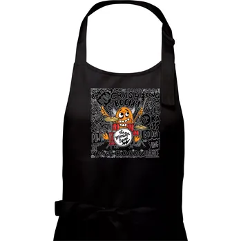 Kuchyňská zástěra Bubeník - the moster squad - Pánská zástěra na vaření - Univerzální velikost ( Černá )