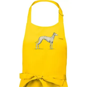 Kuchyňská zástěra Vintage Whippet - Pánská zástěra na vaření - Univerzální velikost ( Žlutá )