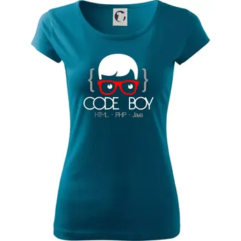 Code Boy - Dámské triko Pure - XS ( Petrolejová )
