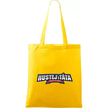 Hustej táta 100% - Taška bavlněná - 42 x 38 cm ( Žlutá )