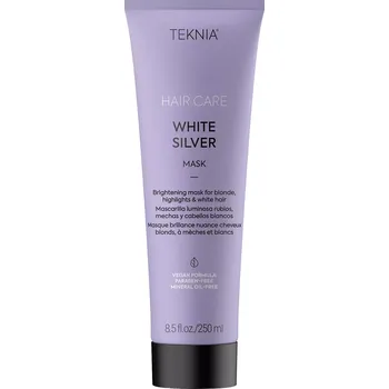Vlasová regenerace Lakme Teknia White Silver Mask rozjasňující maska pro blond, melírované a bílé vlasy 250 ml + Prodloužená možnost vrácení zboží do 30 dnů.