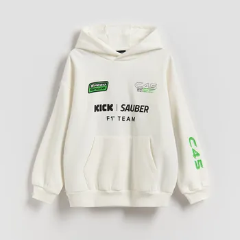 Chlapecké oblečení Reserved - Mikina Team Kick Sauber F1 - krémová - 038HS-01X - 038HS-01X-116
