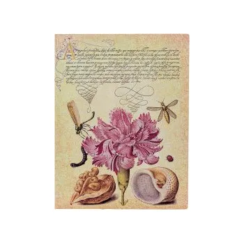 Adresář Paperblanks Pink Carnation Mira Botanica Softcover Flexis Ultra Lined Elastic Band 176 Pg 100 GSM (Kalendář)