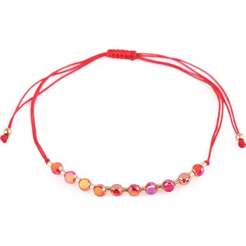 Náramek Náramek shamballa broušené korálky s AB efektem Varianta: 1 červená AB, Balení: 1 ks