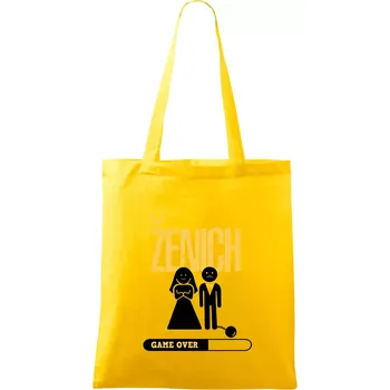 Drink team ženich - Taška bavlněná - 42 x 38 cm ( Žlutá )