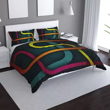 Povlečení Sablio Povlečení Barevné klikyháky - 140x220 / 90x70