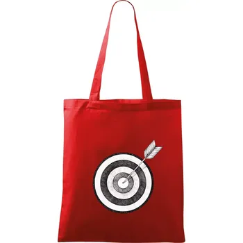 Nákupní taška Terč na lukostřelbu - Taška bavlněná - 42 x 38 cm ( Červená )