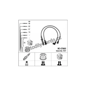 Zapalovací kabel Sada kabelů pro zapalování NGK RC-CT603 - CITROËN