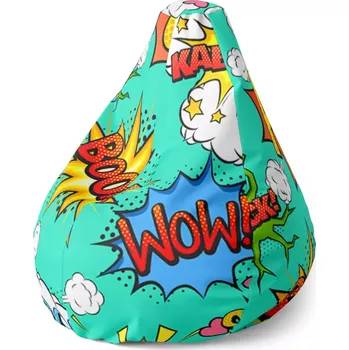 Sedací pytel Sablio Sedací vak Pear Komiks - 70 x 95 x 15 cm