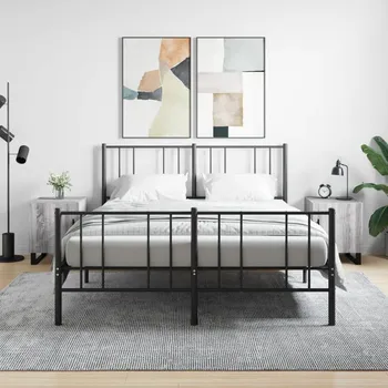 Noční stolek Nábytek XL Noční stolky 2 ks šedé sonoma 40 x 40 x 50 cm kompozitní dřevo 827625