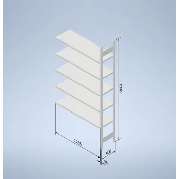 Prodejní regál Stowshelf 2500/400 x 1300 přídavné pole