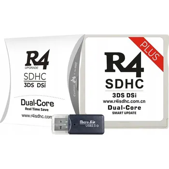 Paměťová karta R4i Dual-Core SDHC RTS karta pro Nintendo se čtečkou microSD