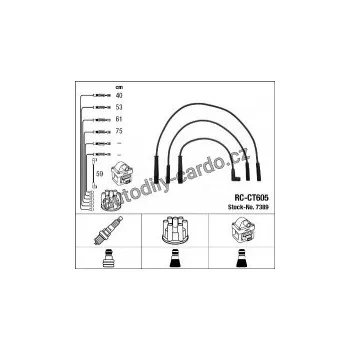 Zapalovací kabel Sada kabelů pro zapalování NGK RC-CT605 - CITROËN, PEUGEOT